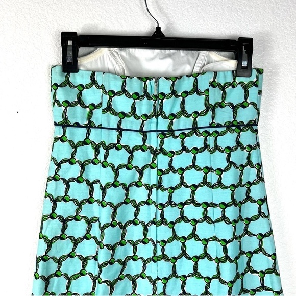 Lilly Pulitzer Bowen Tassel Blue & Green mini dress size 0 - Picture 6 of 9